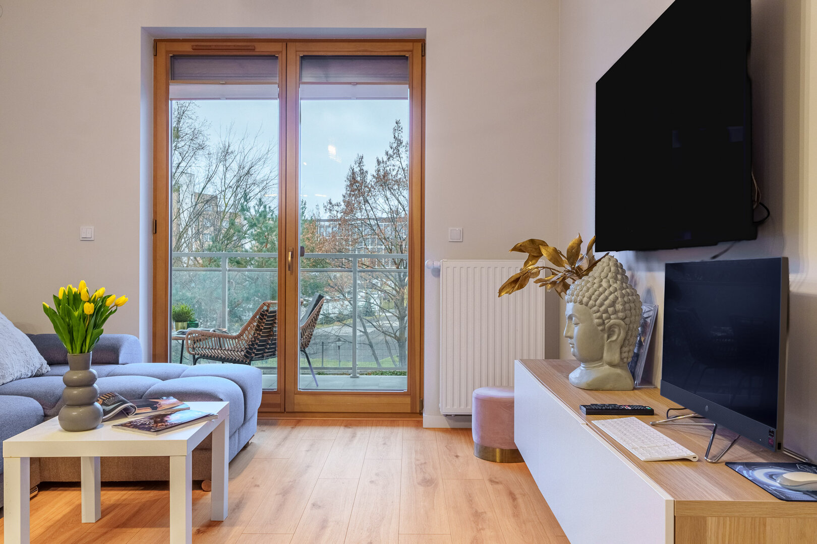 Schönes Apartment Bobrowiecka mit Balkon Schönes Apartment Bobrowiecka mit Balkon